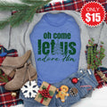 Let Us Adore Him Tee - Heather Royal Blue - 15 product image 1