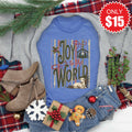 Joy To The World Tee - Heather Royal Blue - 15 product image 1