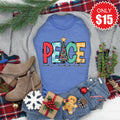 Peace On Earth Tee - Heather Royal Blue - 15 product image 1