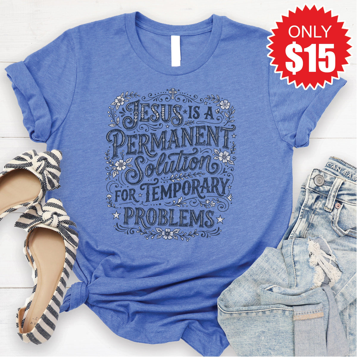 Solution Tee - Heather Royal Blue - 15 product image 1