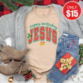 Happy Birthday Jesus Tee - Heather Sand Dune - 15 product image 1