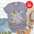 Don't Let The Hard Days Win V-Neck - Heather Storm - 15