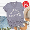 Kindness Everyday V-Neck - Heather Storm - 15