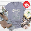 Christmas Begins With Christ V-Neck - Heather Storm - 15