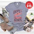 Hope Is Born V-Neck - Heather Storm - 15