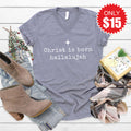 Christ Is Born V-Neck - Heather Storm - 15
