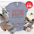Jesus Is Born V-Neck - Heather Storm - 15