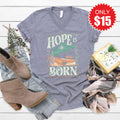 Hope Is Born V-Neck - Heather Storm - 15