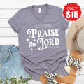 Praise The Lord V-Neck - Heather Storm - 15