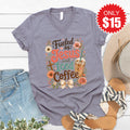 Fueled by Jesus V-Neck - Heather Storm - 15