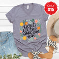 Don't Let The Hard Days Win V-Neck - Heather Storm - 15