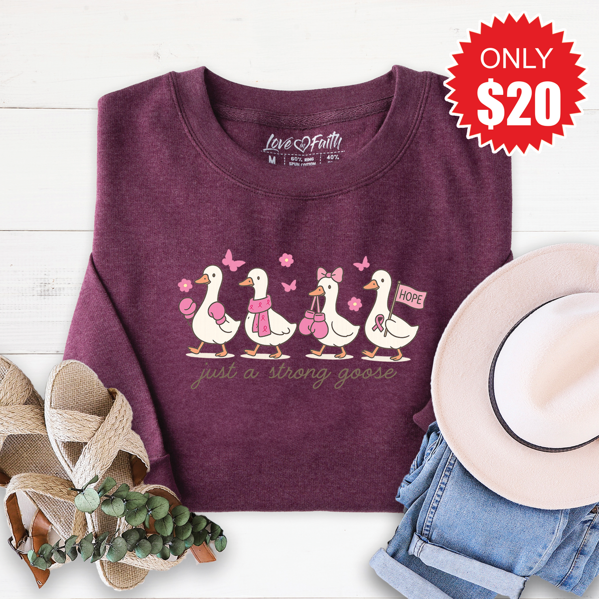 Strong Goose Sweatshirt - Heather Sugar Plum - 20 product image 1