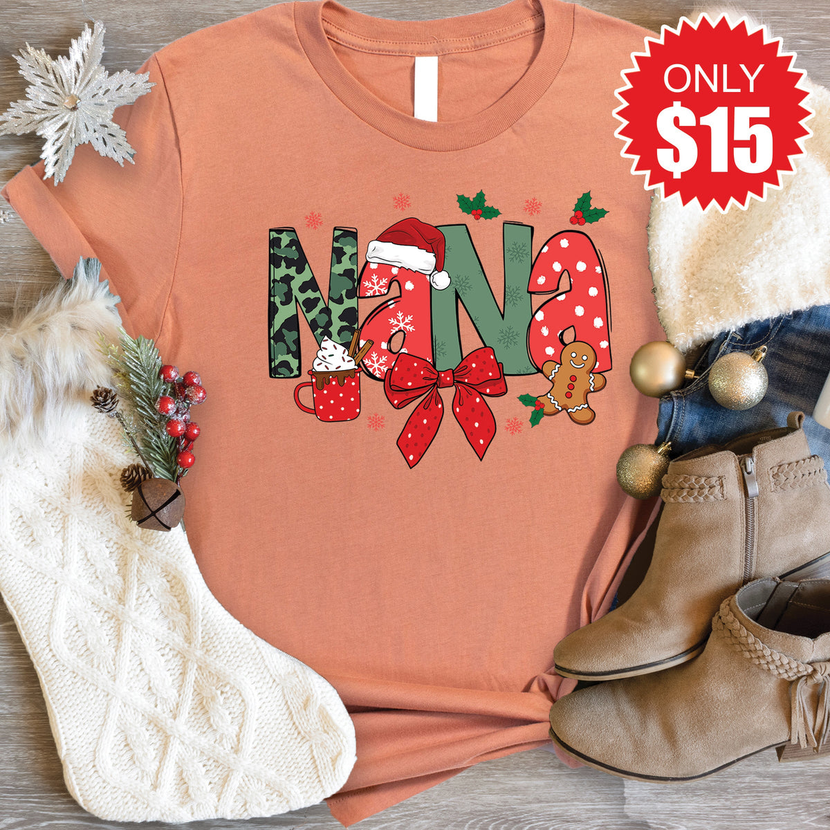 Nana Tee - Heather Terracotta - 15 product image 1