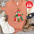 Christmas Tree Patchwork Tee - Heather Terracotta - 15 product image 1