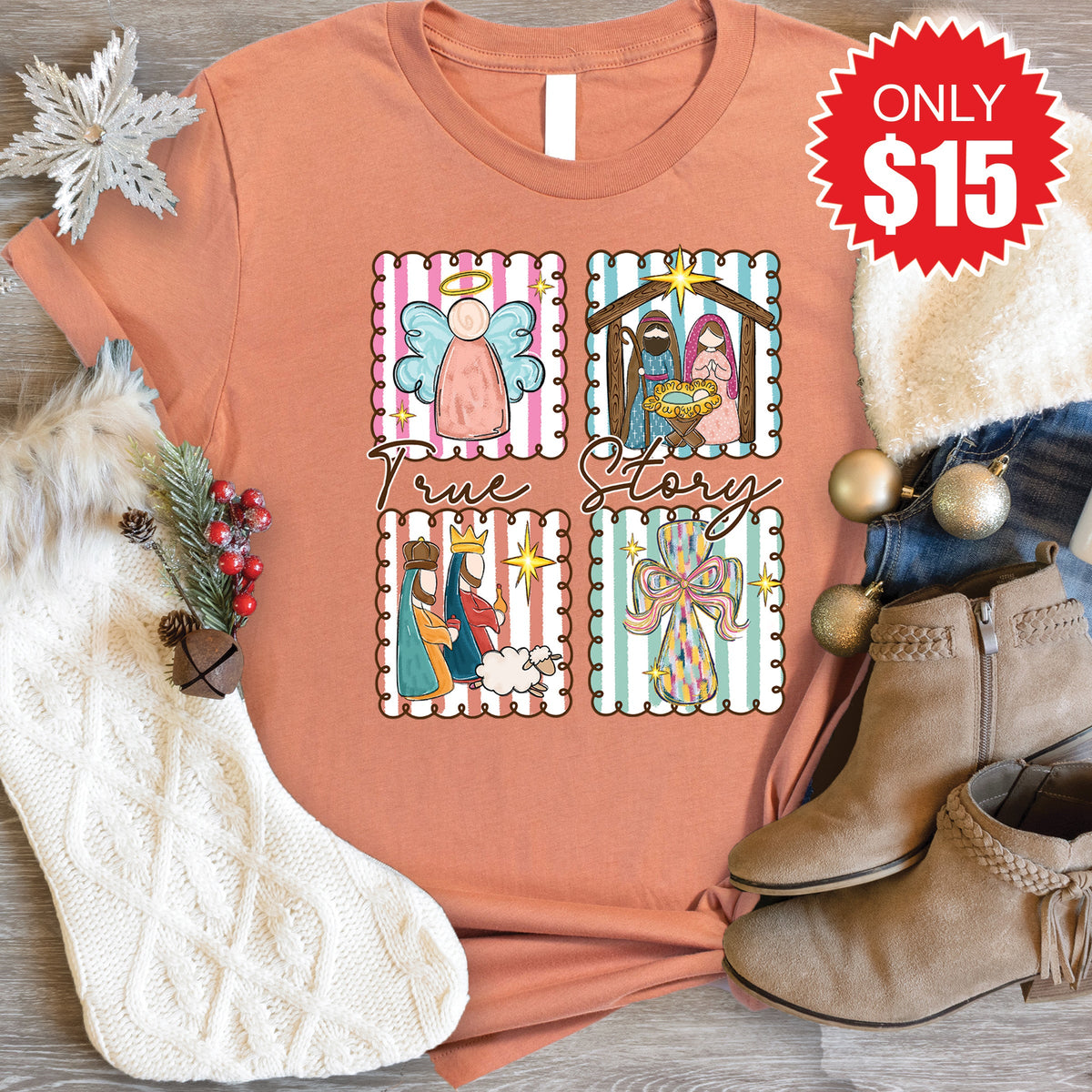 True Story Tee - Heather Terracotta - 15 product image 1