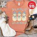 Snowmen Tee - Heather Terracotta - 15 product image 1