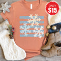 Snow Flakes Tee - Heather Terracotta - 15 product image 1