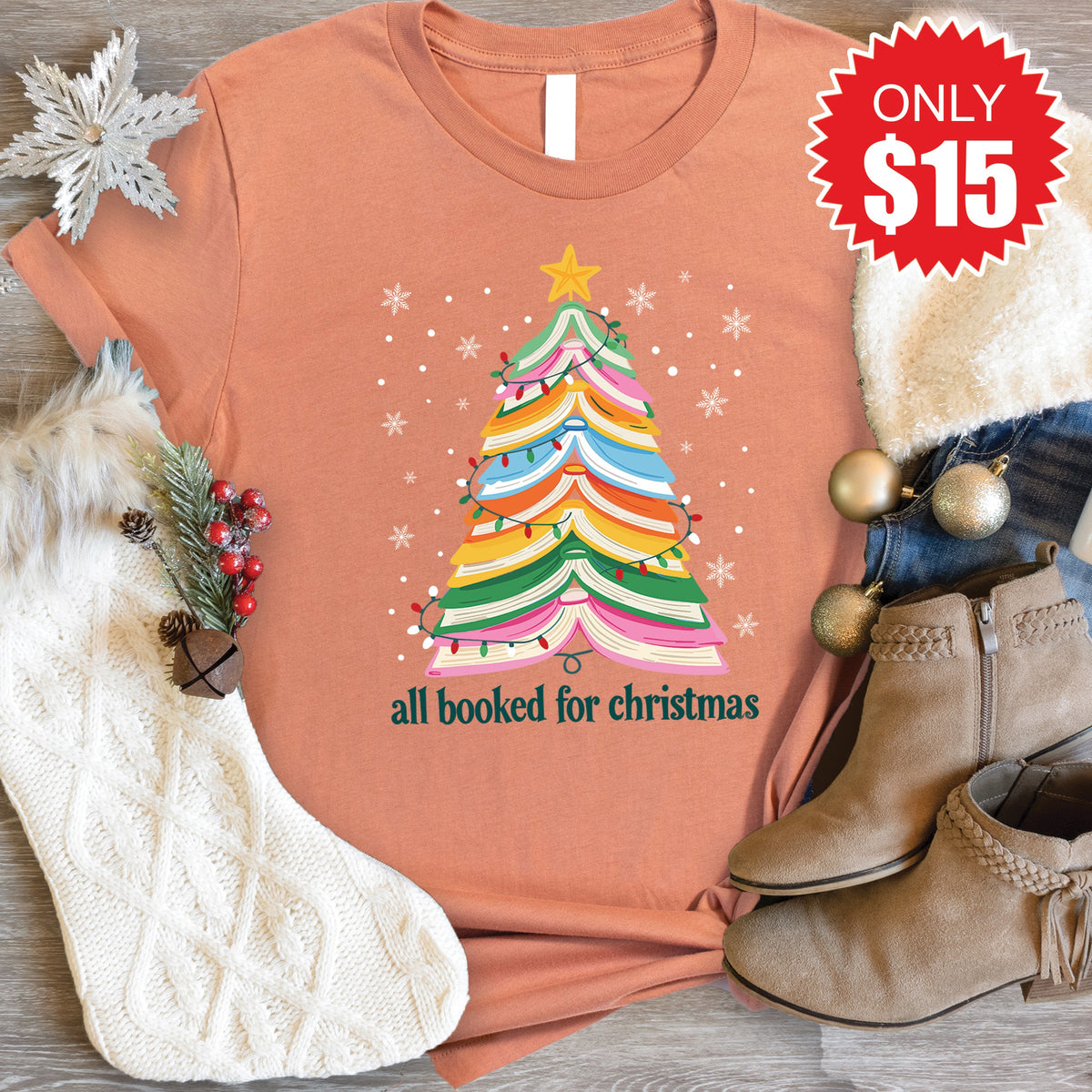 All Booked Tee - Heather Terracotta - 15 product image 1