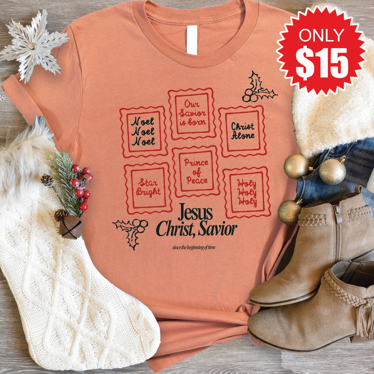 Savior Tee - Heather Terracotta - 15 product image 1
