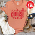 Merry Christmas Tee - Heather Terracotta - 15 product image 1