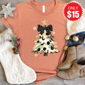 Glitter Christmas Tree Tee - Heather Terracotta - 15 product image 1