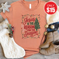 Jesus Is The Reason Tee - Heather Terracotta - 15 product image 1