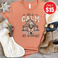 All is Calm Cow Tee - Heather Terracotta - 15 product image 1