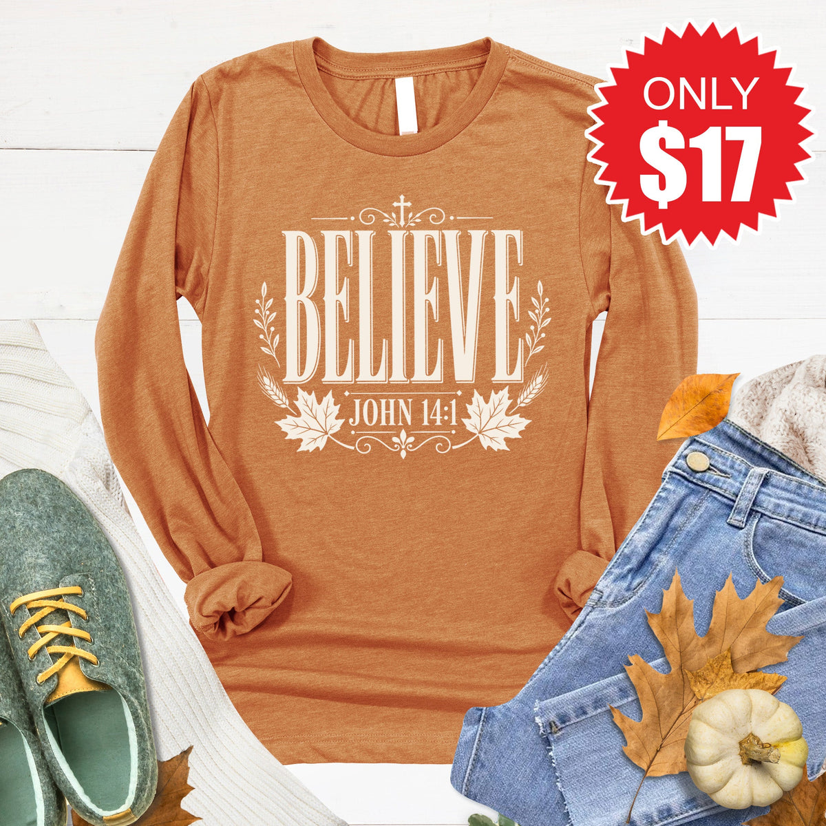 Believe Long Sleeve - Heather Toast - 17 product image 1