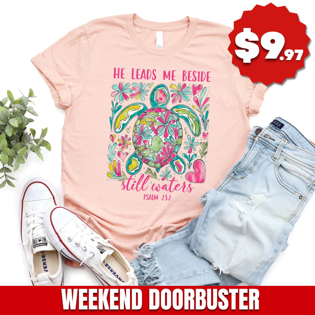 He Leads Me Tee product image 1