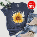 There Was Jesus Flower Tee - Heather Navy - 15 product image 1