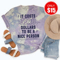 Zero Dollars Tee - Lavender Sky Tie Dye - 15