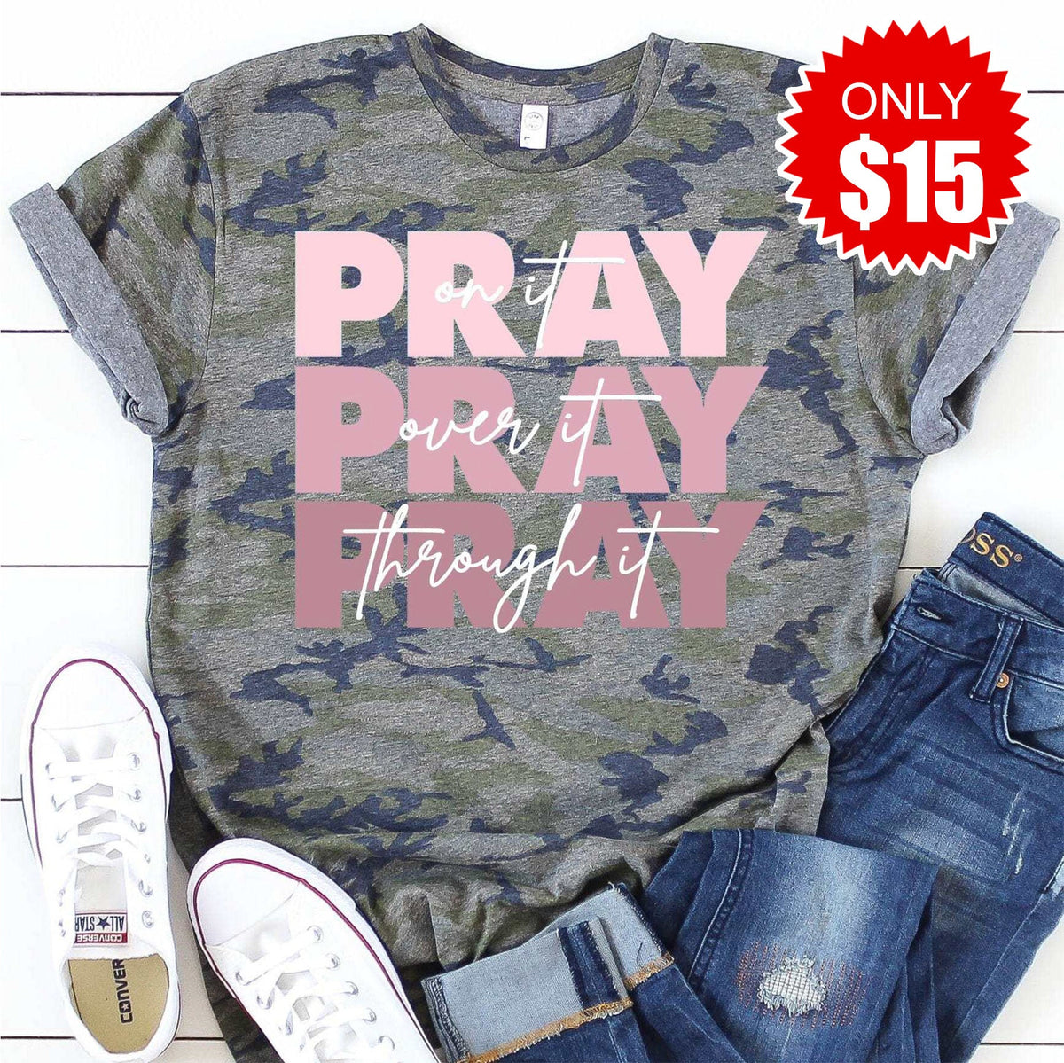 Pray On It Tee - Vintage Camo - 15 product image 1