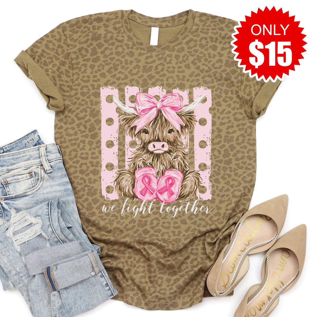 We Fight Together Tee - Brown Leopard - 15 product image 1
