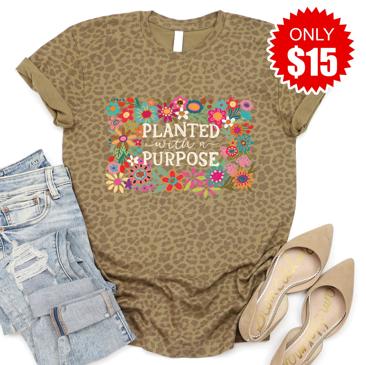 Planted With A Purpose Tee - Brown Leopard - 15 product image 1