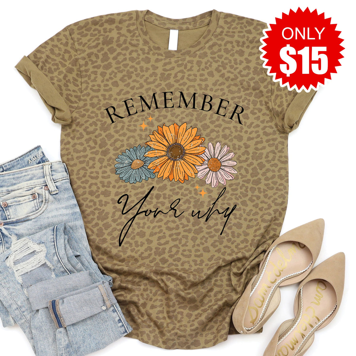Remember Your Why Tee - Brown Leopard - 15 product image 1