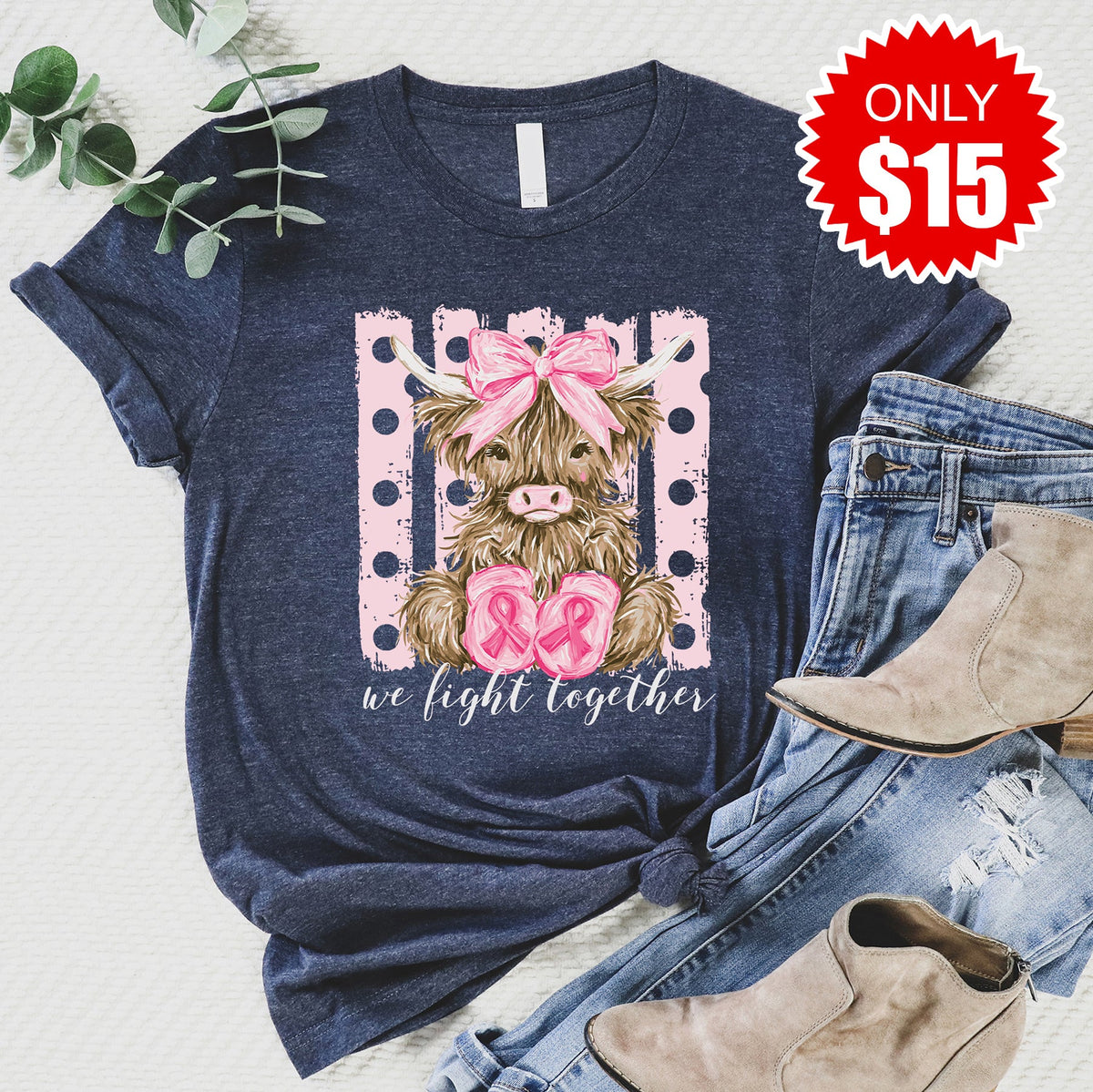 We Fight Together Tee - Heather Navy - 15 product image 1