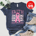 Faith Hope Cure Tee - Heather Navy - 15 product image 1
