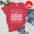 Faith Hope Cure Tee - Heather Scarlet - 15 product image 1