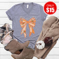 Give Thanks To The Lord V-Neck - Heather Storm - 15