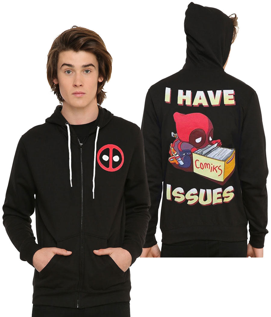 Deadpool I Have Issues Zip-Up Hoodie product image 1