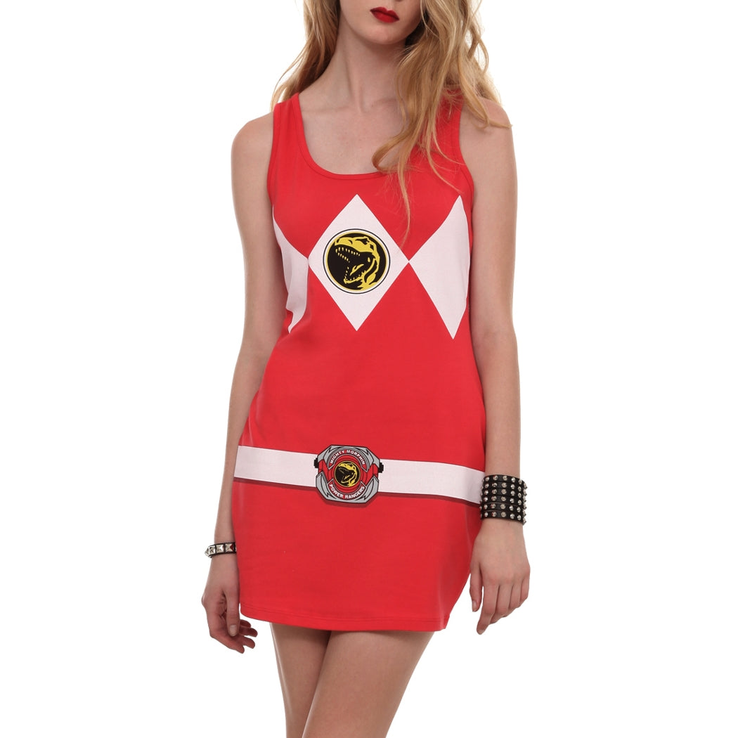 Power Ranger Red Costume Tunic Tank Dress