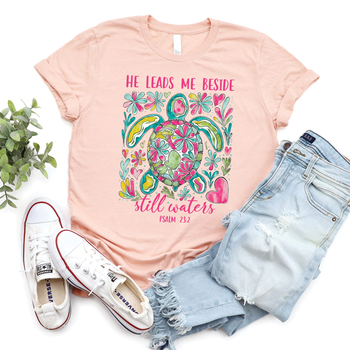 He Leads Me Tee product image 2